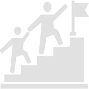 People helping each other reach a goal